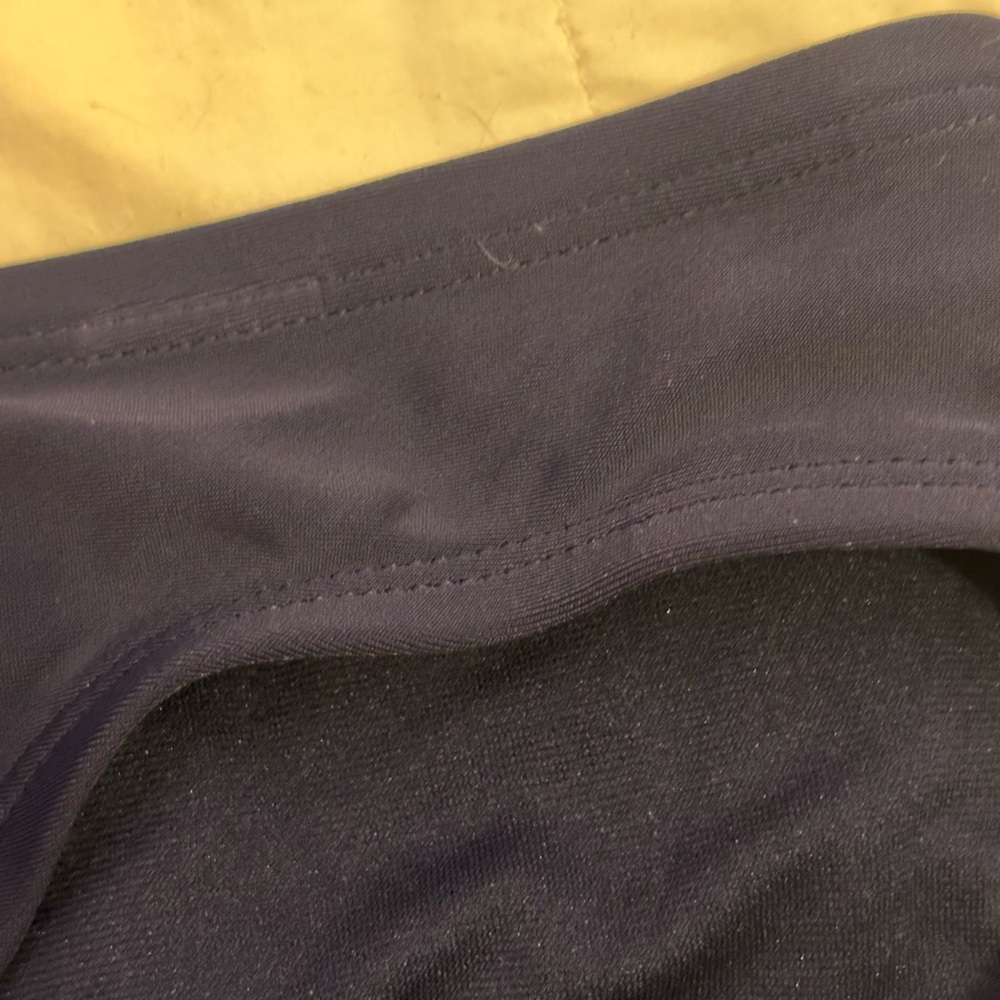Kona Sol Dark Solid Navy Blue High Coverage Hipster Minimalst Bikini Bottom ONLY - Picture 8 of 17